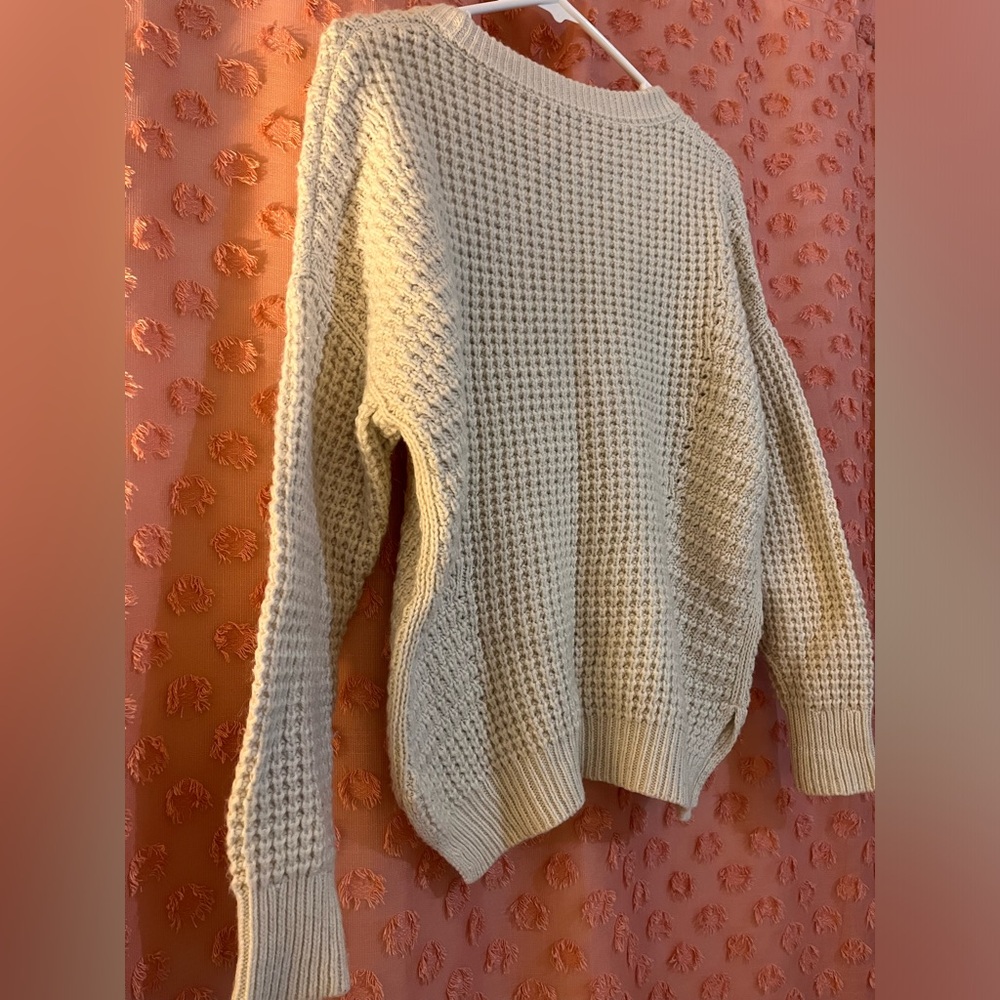 XXS, Madewell, cream, chunky knit sweater. - Picture 2 of 4